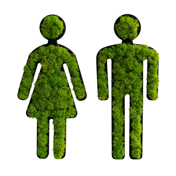 Pictogram: Toilet sign set Reindeer moss