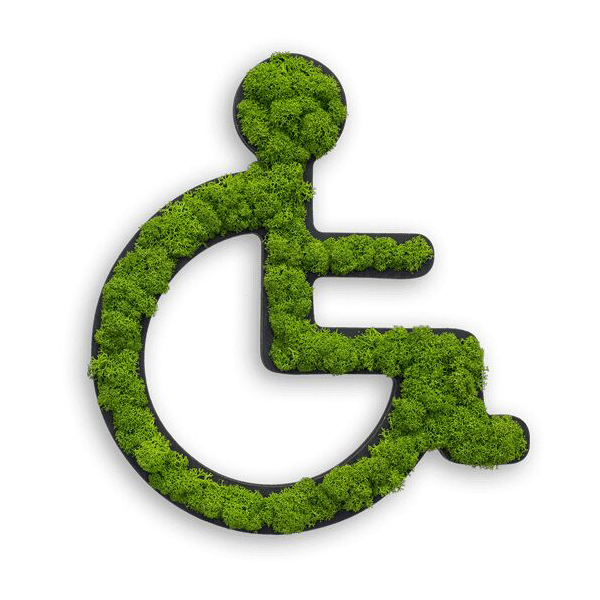 Pictogram: Toilet sign "wheelchair" Reindeer moss